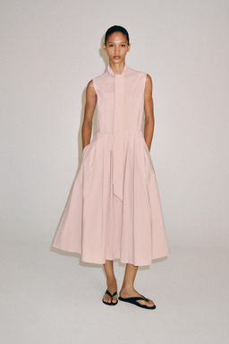 VESTIDO CAMISERO ZW COLLECTION / Rosa pastel
