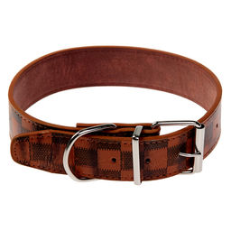 Ошейник 64 х 3,5 см, ОШ 47-57, коричневый - Пижон фото 2