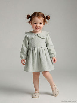 Bebe Yaka K?z Bebek Elbise