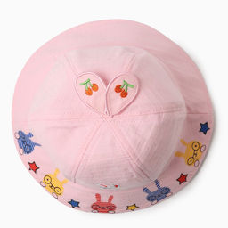 Панама детская «Зайки» MINAKU, розовая, размер 48-50