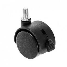 Опора колесная для мебели с болтом М8, d 50мм (черная)