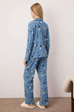 Trendyolmilla Cok Renkli %100 Pamuklu Desenli Orme Pijama Tak?m? THMAW21PT0084  фото 15