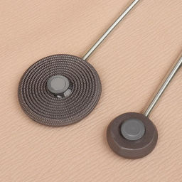 Подхват для штор Вязаный круг, на пружине, d = 6/3,5 см, 23,5 см, цвет тёмно-серый - Арт узор фото 3