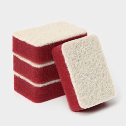 Цена за 3 шт. Губка для мытья посуды с ионами серебра Raccoon, 4 шт., 9.56.53 см