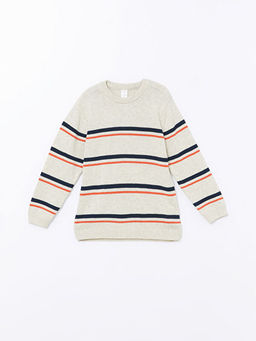 Bisiklet Yaka Uzun Kollu Erkek Bebek Triko Kazak