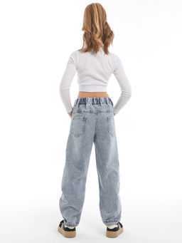 Джинсы-бананы для девочек - СИНЯЯ МОДА фото 11