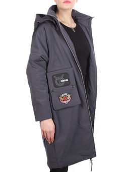ZW-2306-C GRAY/PURPLE Пальто демисезонное женское (100 гр. синтепон) BLACK LEOPARD - Fashion фото 6