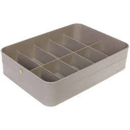 Корзина - органайзер для хранения с крышкой "ОКСФОРД", цвет серый, 32,8*24*8,1см (лейбл Селфи)