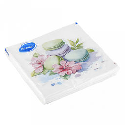 Салфетки бумажные 33х33см Лилия, 2-х слойные, 20 штук в упаковке, Десерт (Россия) - Домашняя мода фото 4