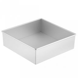 Форма для выпечки алюминиевая "Мастер" 25,4х25,4х8см, s1,2мм, съемное дно, загнутый край, в коробке (Китай)