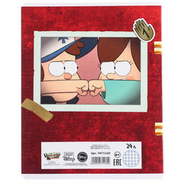 Цена за 10 шт. Тетрадь 24 листа, 5 видов МИКС, клетка, Частичный УФ, Гравити Фолз - Disney фото 4