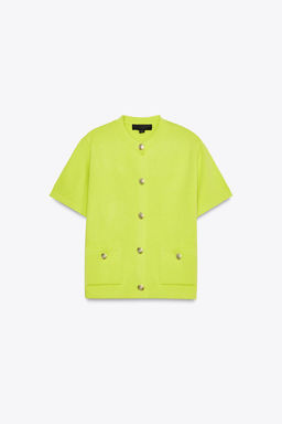 SHORT SLEEVE KNIT CARDIGAN - Zara фото 5