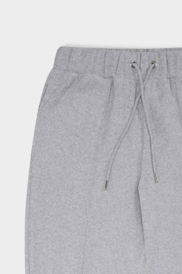 Базовые прямые длинные брюки с эластичной резинкой на талии и карманами стандартной посадки, складные штанины - Defacto фото 2