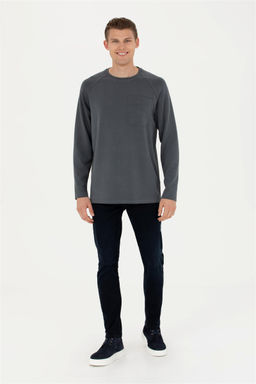 Мужской свитшот антрацитового цвета - U.s. polo assn фото 11