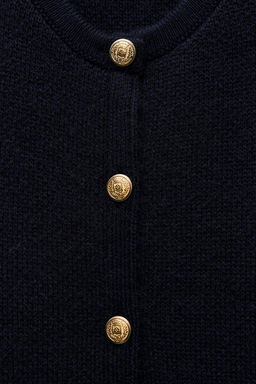 KNIT CARDIGAN WITH GOLDEN BUTTONS - Zara фото 10