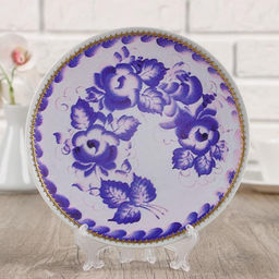 Тарелка декоративная Гжель, D = 20 см - Simaland фото 9