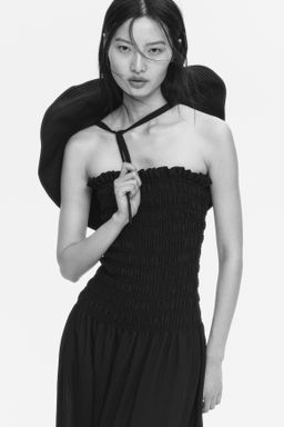 Vestido bandeau con cuerpo nido de abeja - H&m фото 6