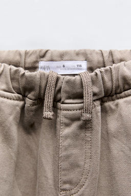 TWILL BARREL TROUSERS WITH POCKETS - Zara фото 3