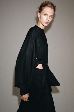 CAMISA CINTUR?N ZW COLLECTION / Negro - Zara фото 2