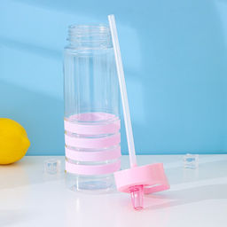 Бутылка для воды Доляна «Спорт», с трубочкой, 700 мл, 23.5×7.5×8.5 см, пластик, МИКС