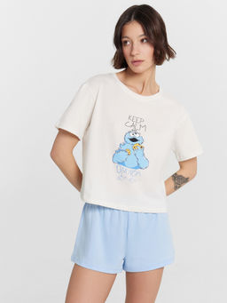 Пижама женская с принтом Cookie Monster