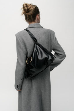 METAL DETAIL BUCKET SHOULDER BAG