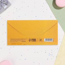 Цена за 10 шт. Конверт для денег «С наилучшими пожеланиями!», 16×8 см