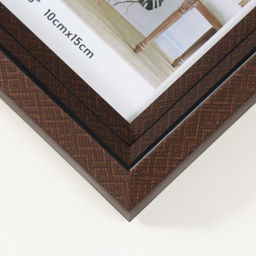 Фоторамка для фото 10×15 см «Лестница с ромбами», пластик, шоколад, 2×13×17.9 см