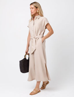 VILATTE / Платье-рубашка из плотного лиоцелла фото 13