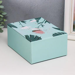 Шкатулка кожзам для украшений Одуванчики и пальмовые листья 8,7х14,3х18,2 см - Simaland фото 5