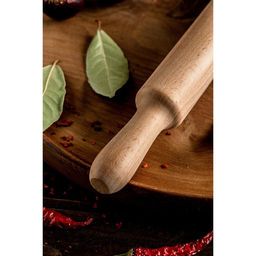 Скалка для теста, 35×4 см, дерево