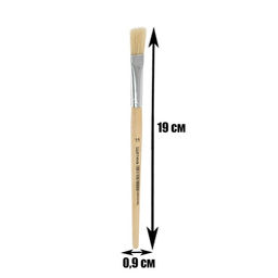 Цена за 10 шт. Кисть щетина № 11, плоская, ручка дерево (международный размер)