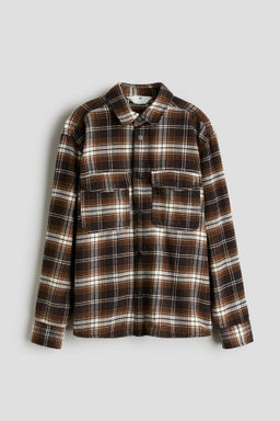Sobrecamisa en franela de algod?n