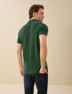 Koyu Ye_il Slim Fit Basic Ti__rt