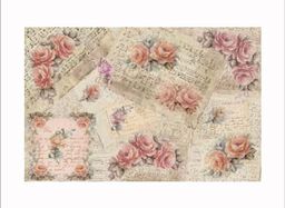 To-Do бумага рисовая Carta di Riso 50 x 70 см 10 шт. СК/Распродажа 92015 Розы-ноты сирень - Pebeo фото 3