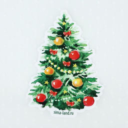 Цена за 5 шт. Пакет под сладости новогодний «Ёлочка», 10×10 см