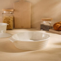 Форма для выпечки SL Home «Санторини», 2.2 л, 28.8×25.6×6 см, жаропрочная керамика, белая