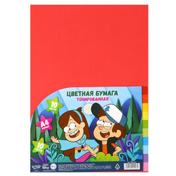 Бумага цветная тонированная А4, 10 листов, 10 цветов, 80 г/м2, Гравити Фолз - Disney фото 5