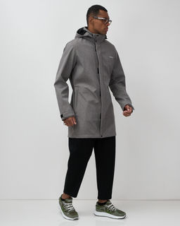 Парка спортивная мужская с капюшоном softshell серого цвета 9565Sr - Mtforce фото 4