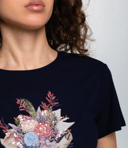 Футболка #КТ511 (5), тёмно-синий - Dommod фото 5