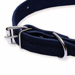 Ошейник кожаный однослойный, 45 х 2 см, ОШ 25-35 см, синий - Пижон фото 7