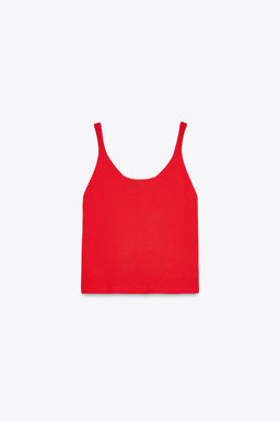 PLAIN STRAPPY KNIT TOP