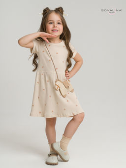 Платье Лето лапша кофейные сердечки