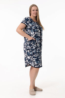 Халат М31968си синий/изумруд - Елена фото 5