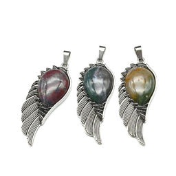 Подвеска с яшмой Крыло 23*52мм