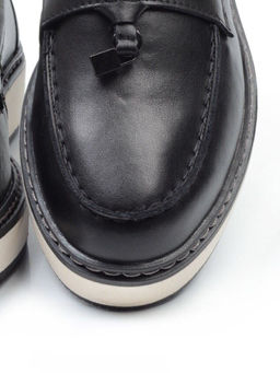 03-5061-1 BLACK Лоферы женские (натуральная кожа)