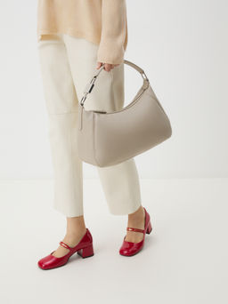 Женская сумка с ручками ARMANI EXCHANGE Артикул 4081546, бежево-серый фото 2