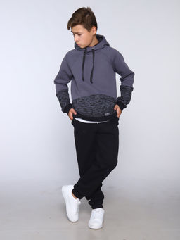 Толстовка "Колор" серый-кмф