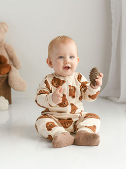 Desenli Erkek Bebek Havlu Soket ?orap 3l?