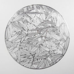 Набор салфеток сервировочных на стол Доляна Листья, d=38 см, 4 шт, цвет серебряный  фото 4